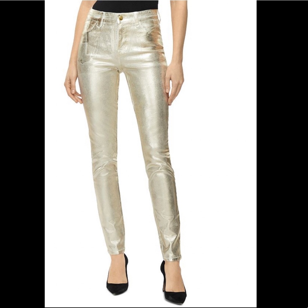 NWT J Brand High Rise Maria Metallic Jeans